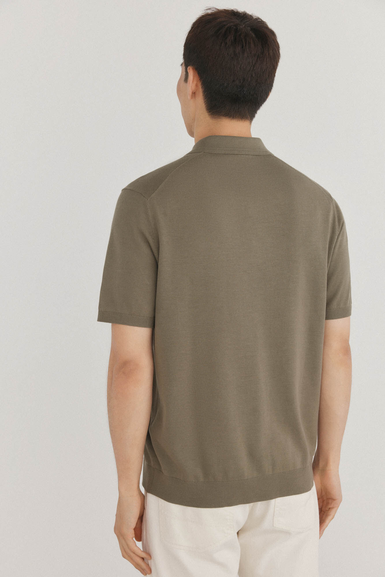 Pedro del Hierro Premium short sleeve cotton polo shirt jersey Green