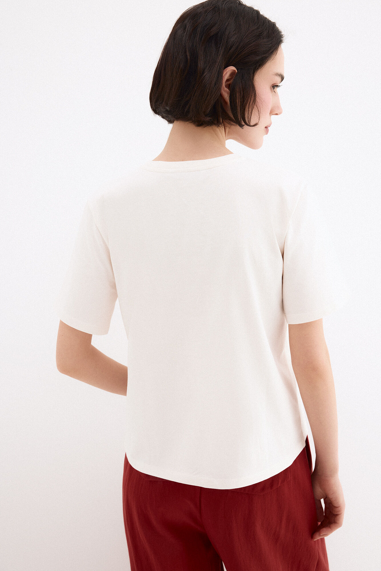 Pedro del Hierro Printed front T-shirt White