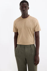 Pedro del Hierro Plain T-shirt Beige