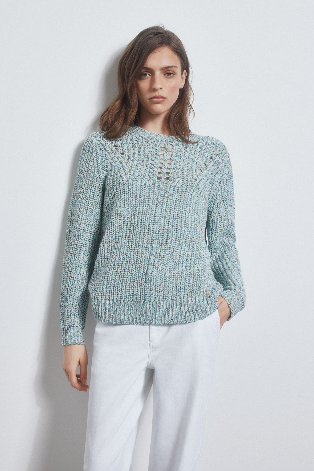 Pedro del Hierro Jersey cinta bicolor Verde