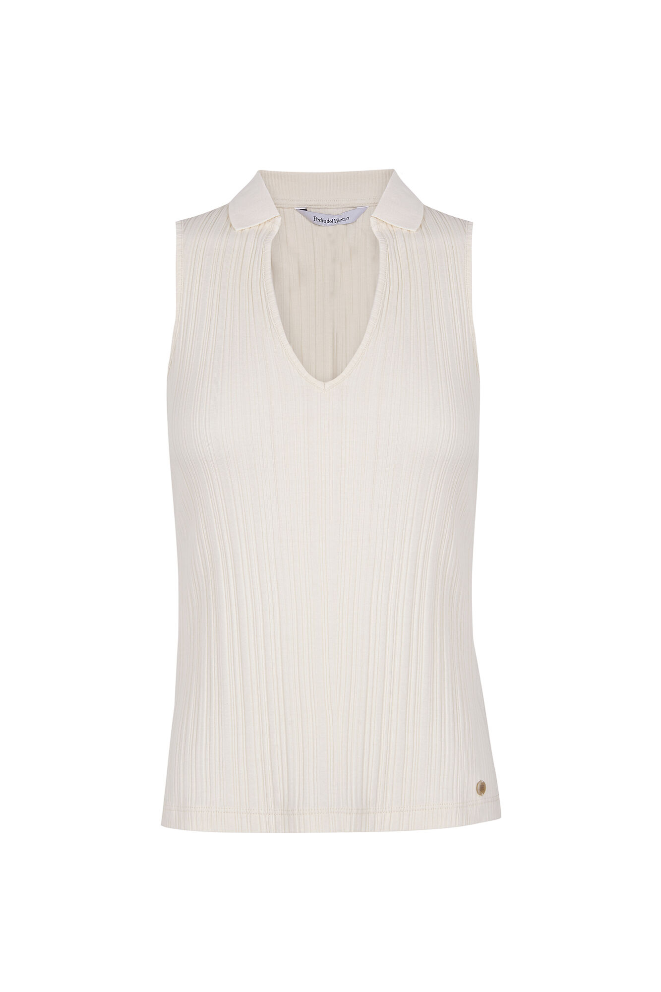 Pedro del Hierro Sleeveless polo shirt Beige