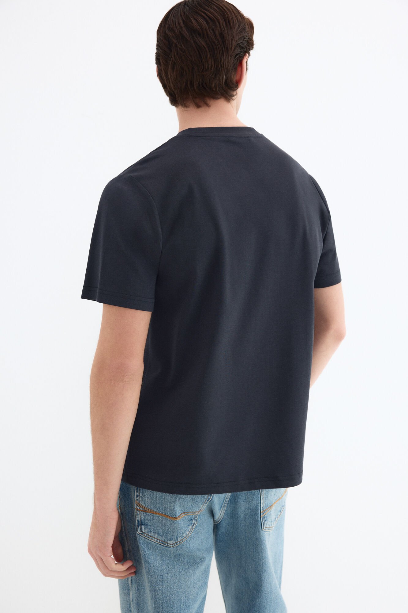 Pedro del Hierro Mercerized T-shirt Blue
