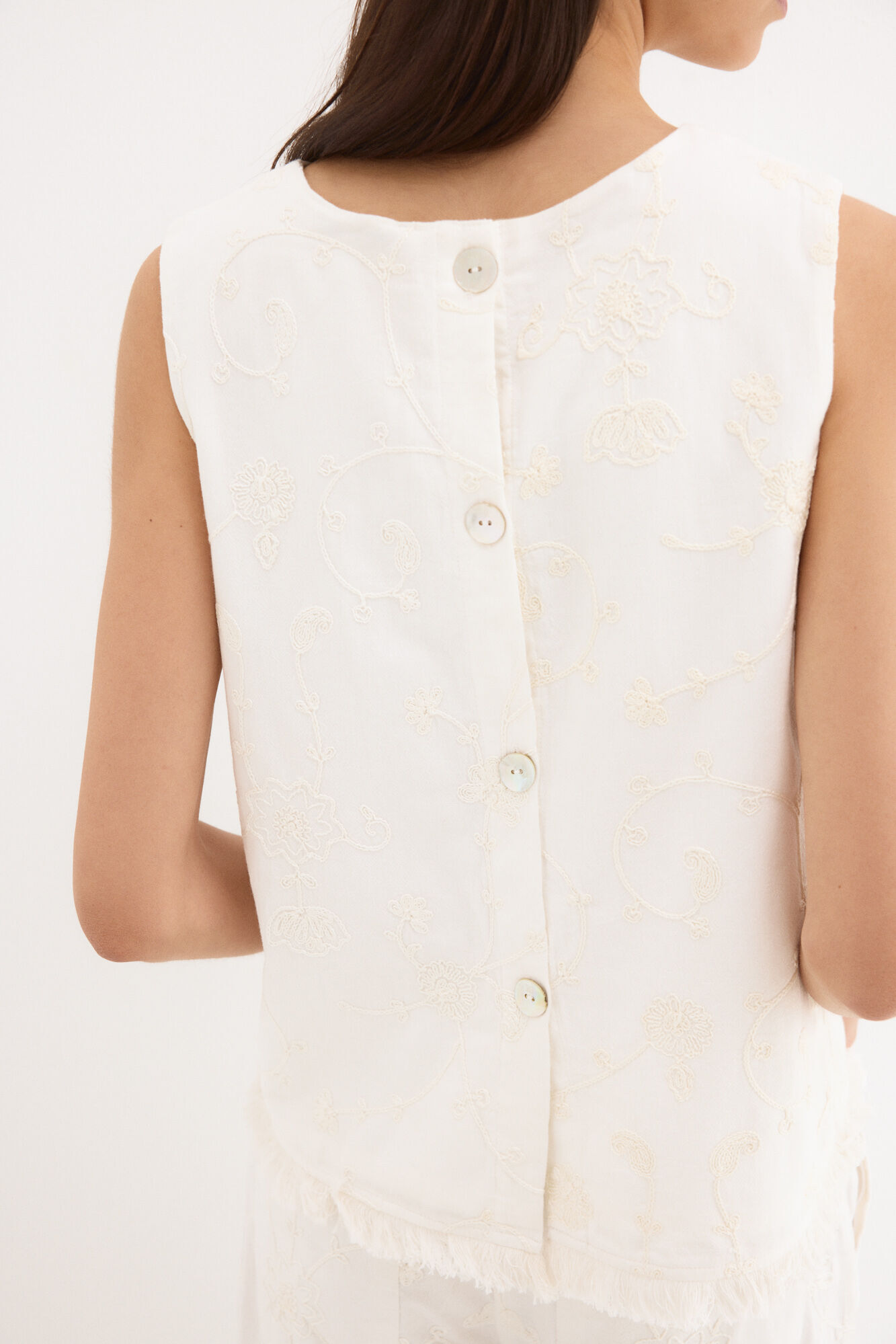 Pedro del Hierro Top bordado