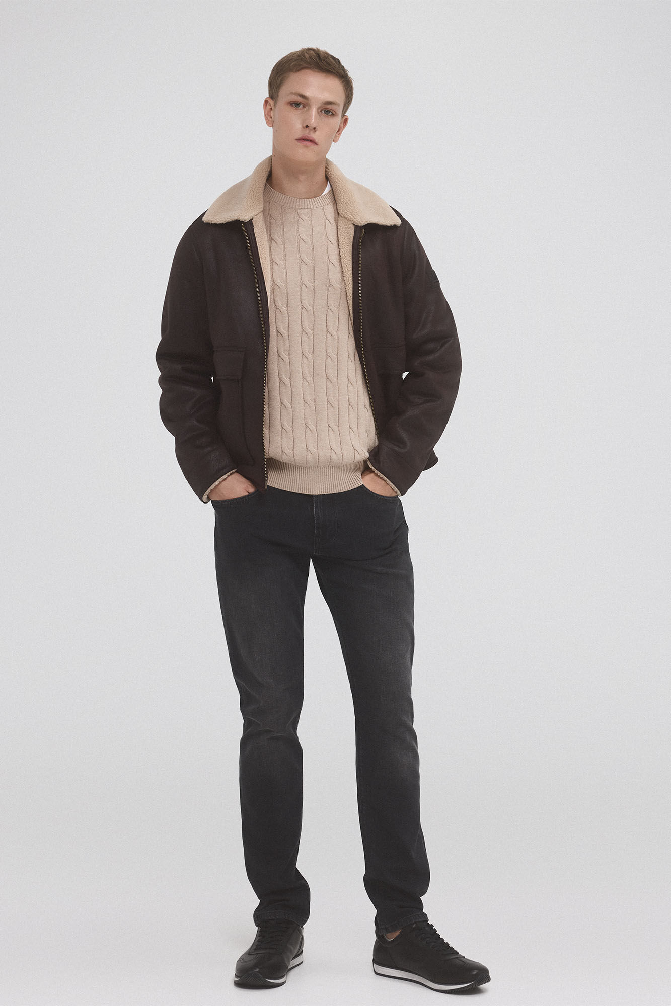 Pedro del Hierro Double-sided jacket Brown