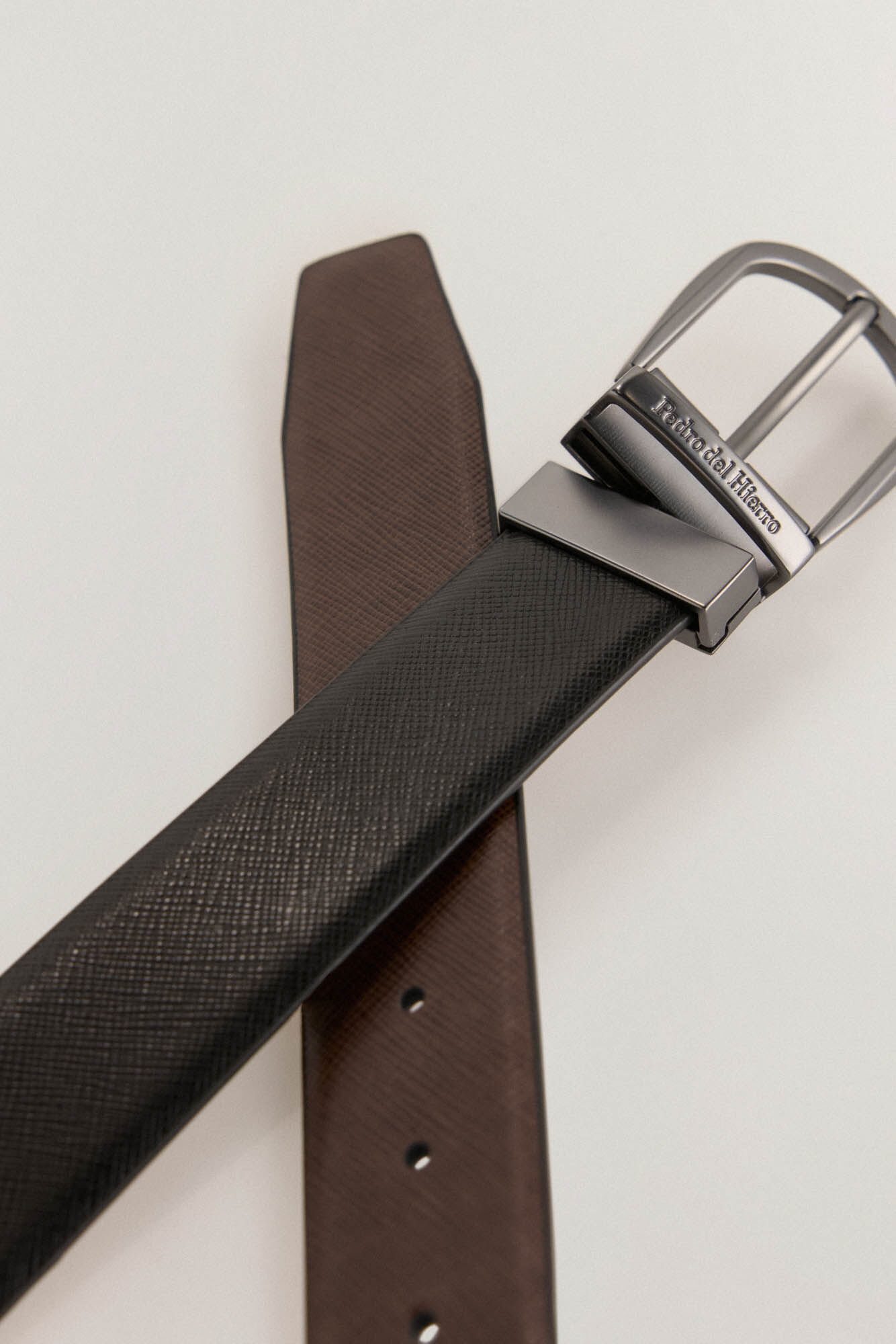 Pedro del Hierro Cintur&oacute;n piel vestir reversible Negro