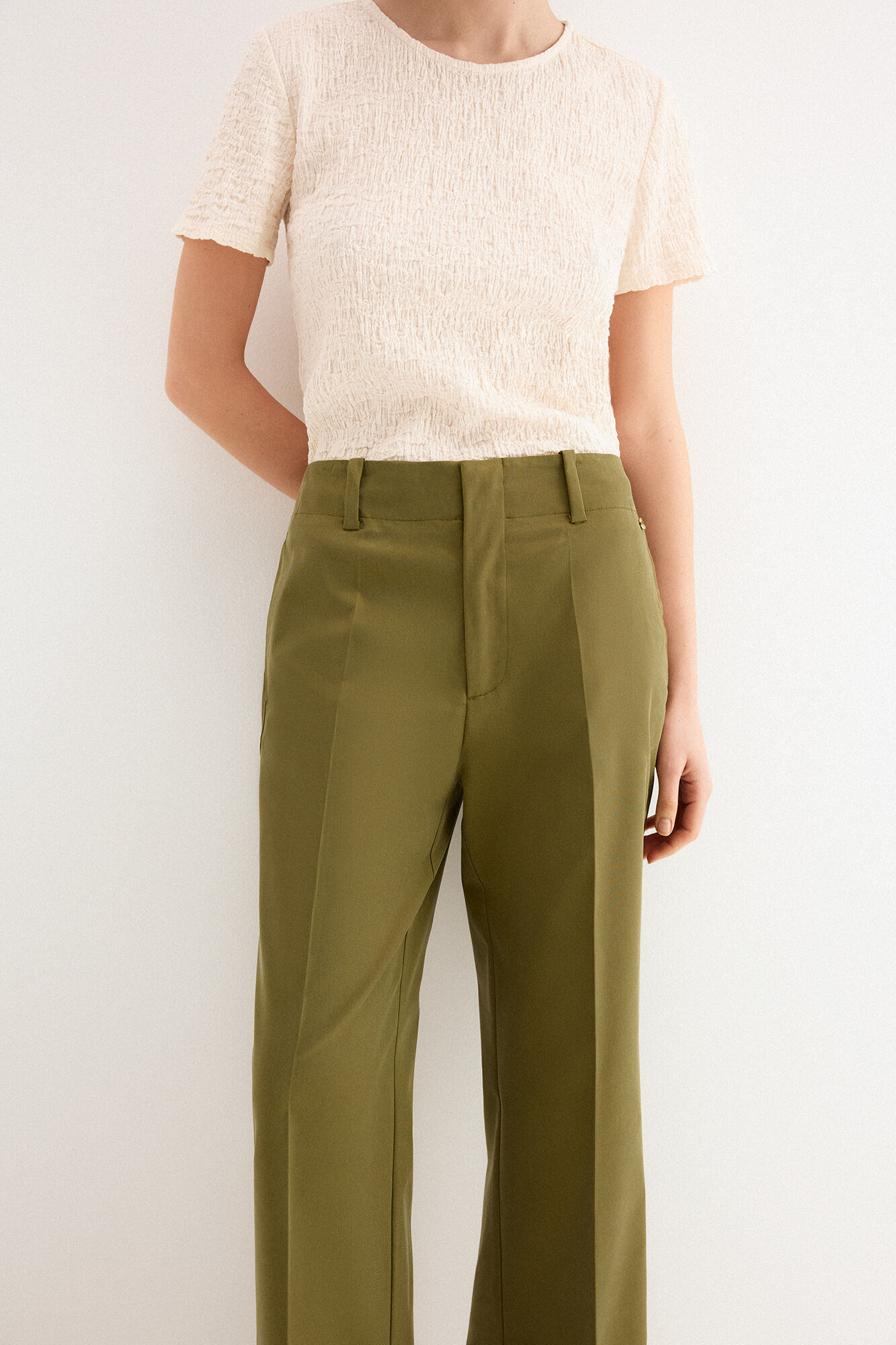 Pedro del Hierro Green straight leg trousers