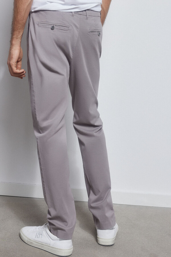 Pedro del Hierro Premium flex slim fit chino trousers Grey
