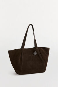 Pedro del Hierro split leather shopper bag