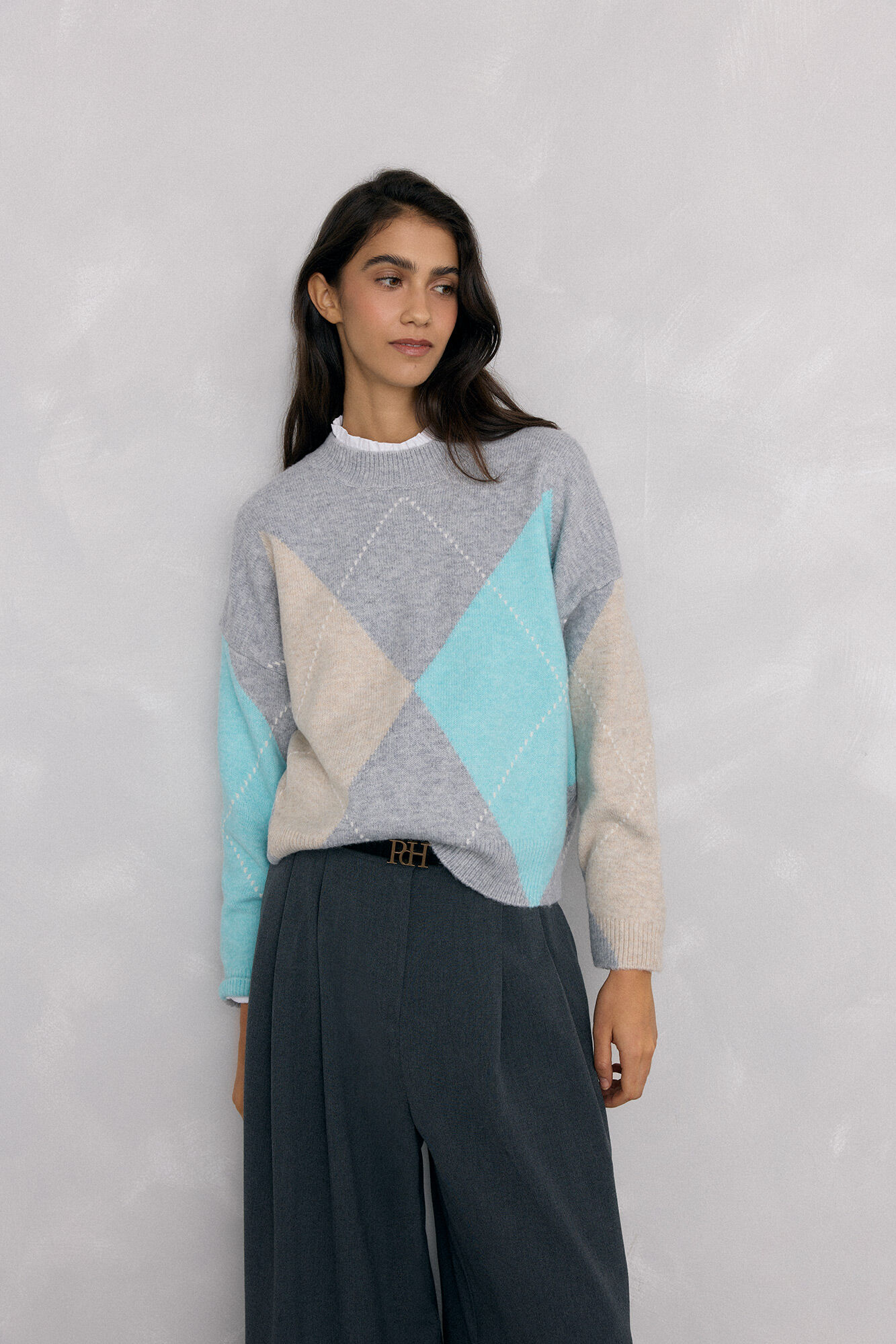 Pedro del Hierro Jersey jacquard de rombos