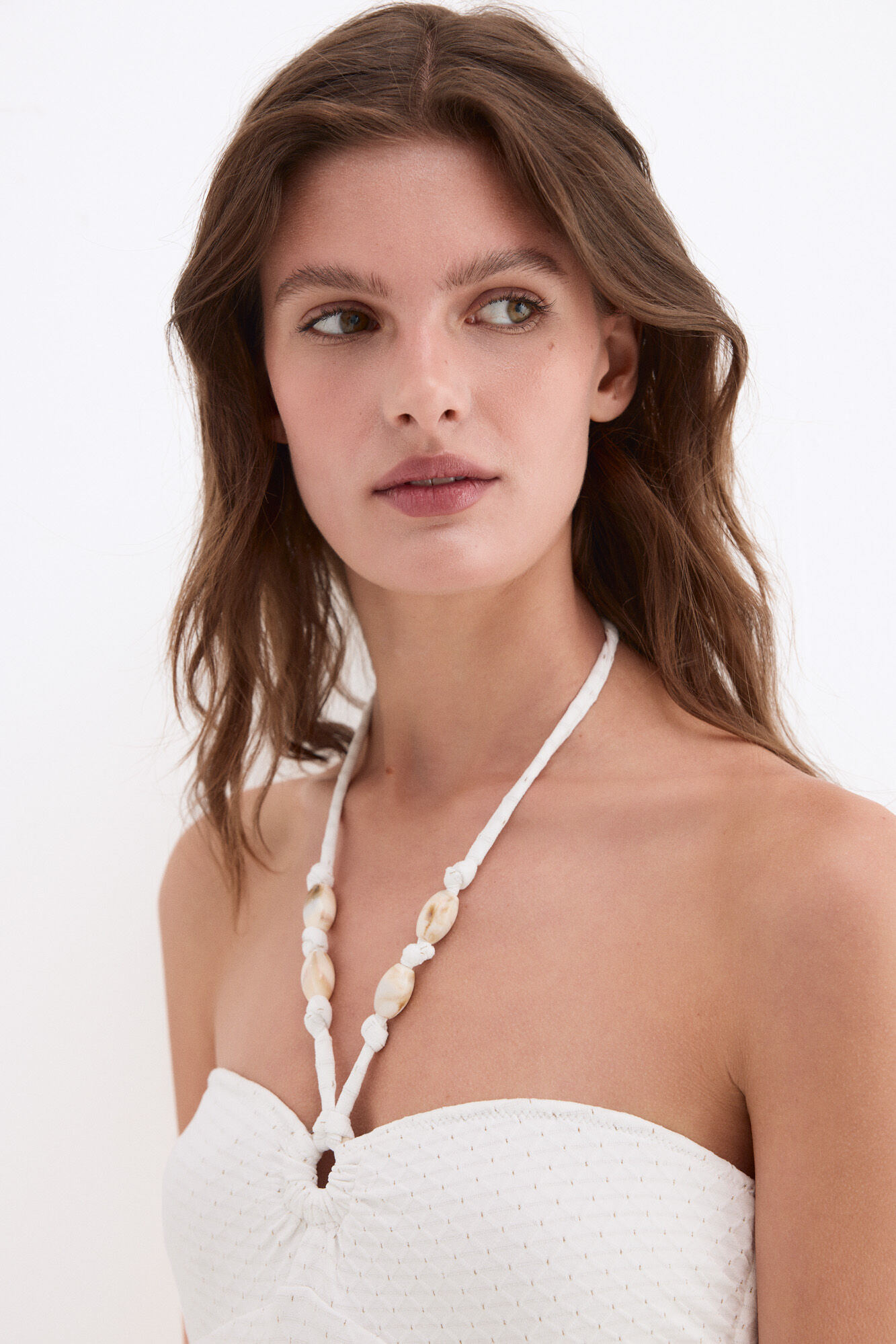 Pedro del Hierro Jacquard fabric swimwear with beads White