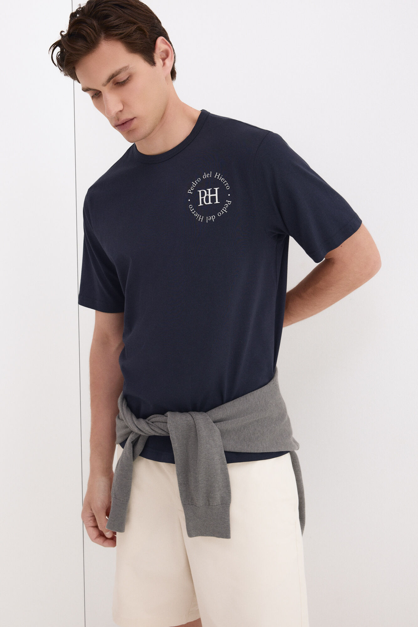 Pedro del Hierro Printed logo T-shirt Blue