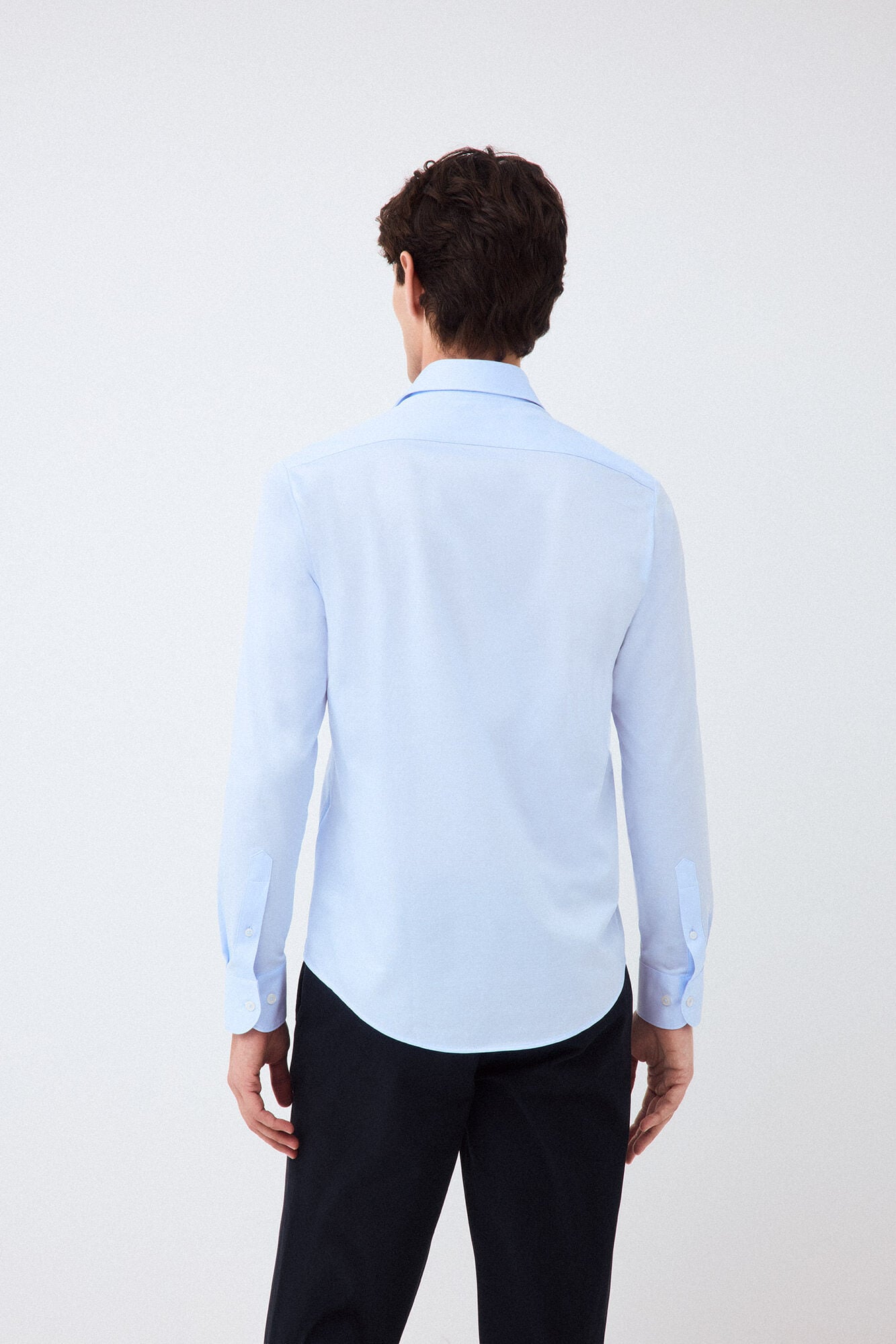 Pedro del Hierro Plain jersey-knit shirt Blue