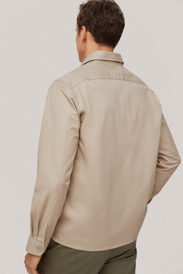Pedro del Hierro Linen/cotton overshirt Beige