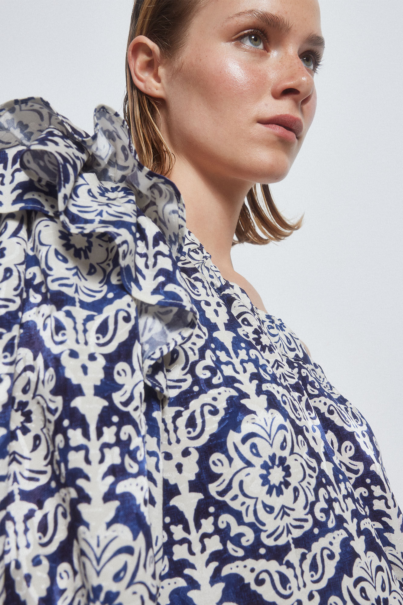 Pedro del Hierro Printed asymmetric top Grey