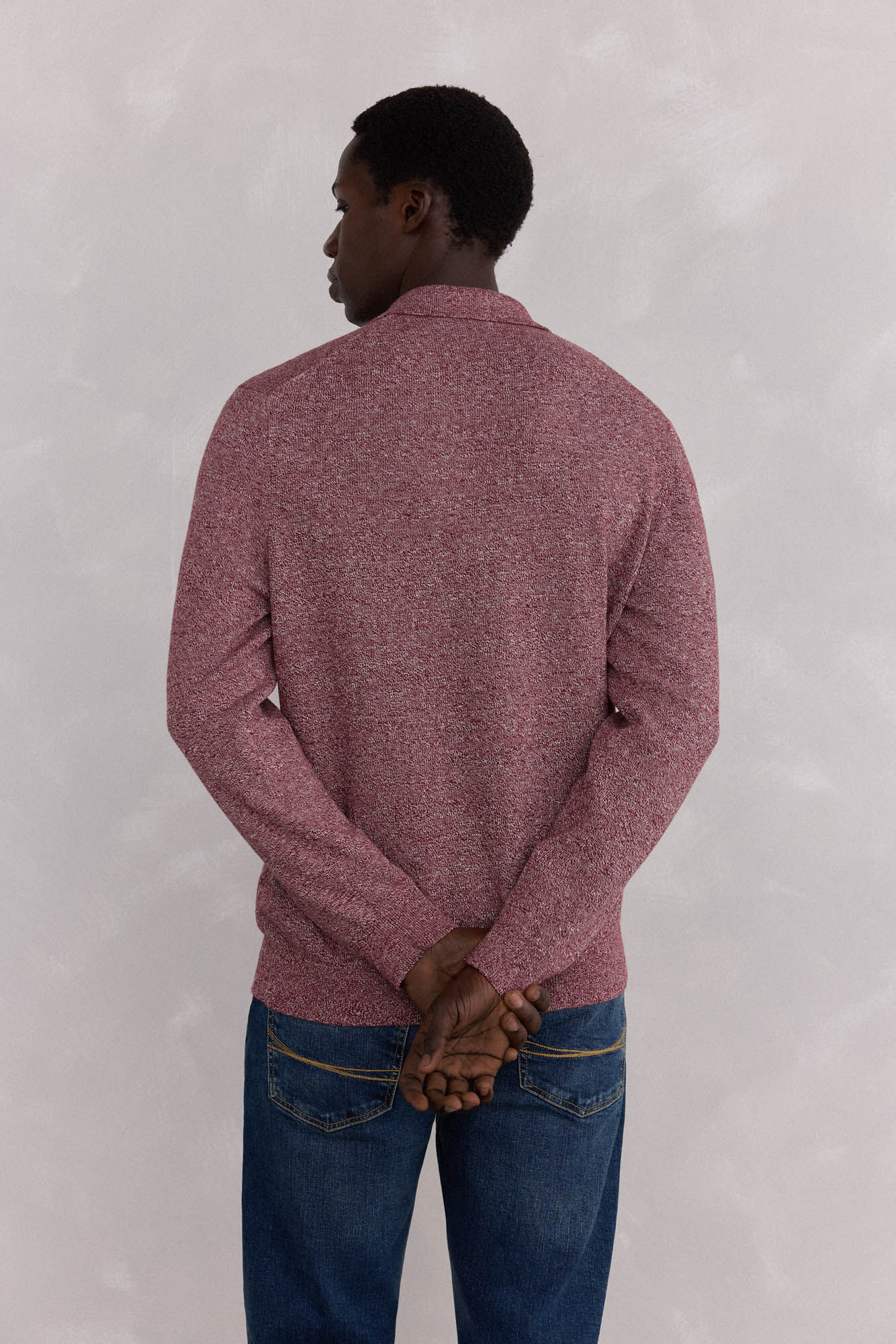 Pedro del Hierro plain twisted polo necklace Burgundy