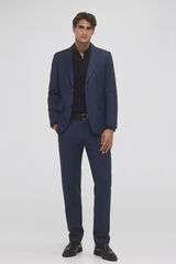 Pedro del Hierro Textured suit trousers Blue