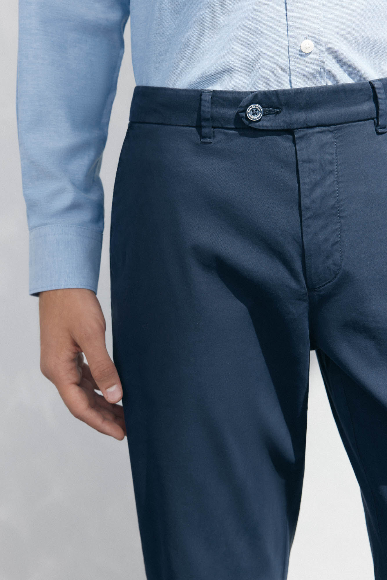 Pedro del Hierro Premium regular fit chinos pants Blue