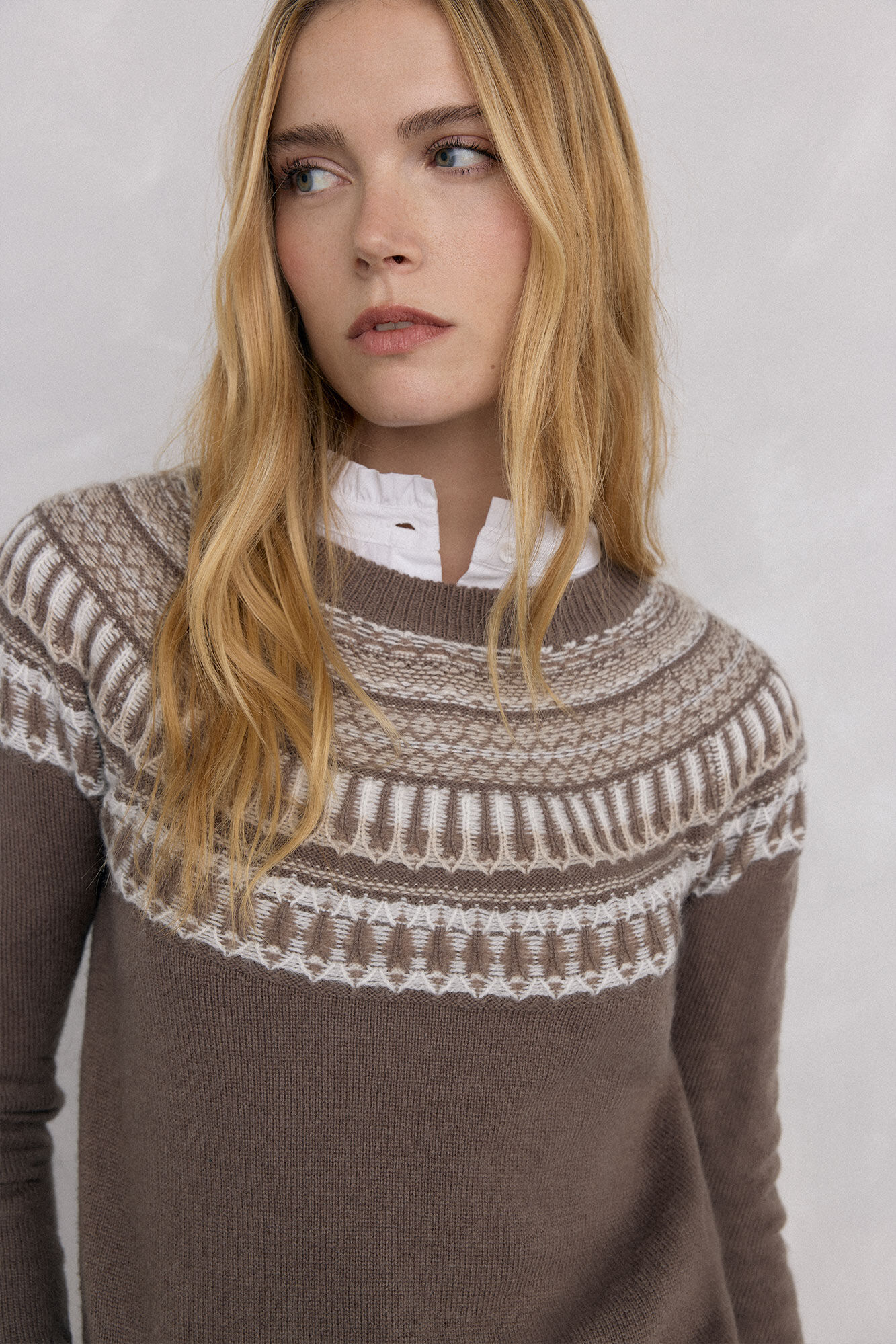 Pedro del Hierro Geometric jacquard sweater
