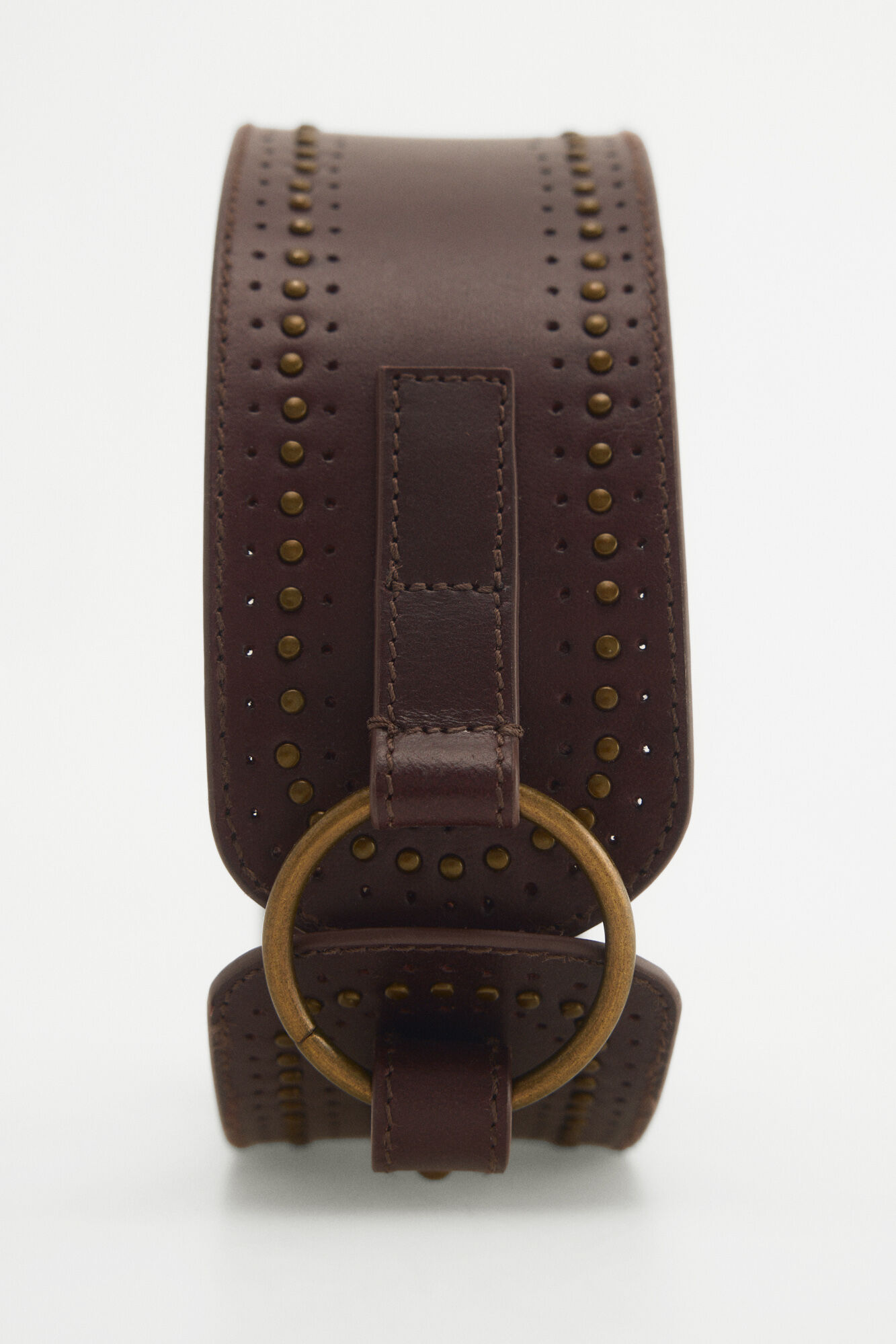 Pedro del Hierro Leather wide belt Brown