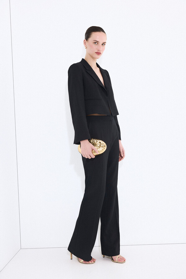 Black flare trousers | Women's trousers | Pedro del Hierro Black flare trousers | Women's trousers | Pedro del Hierro