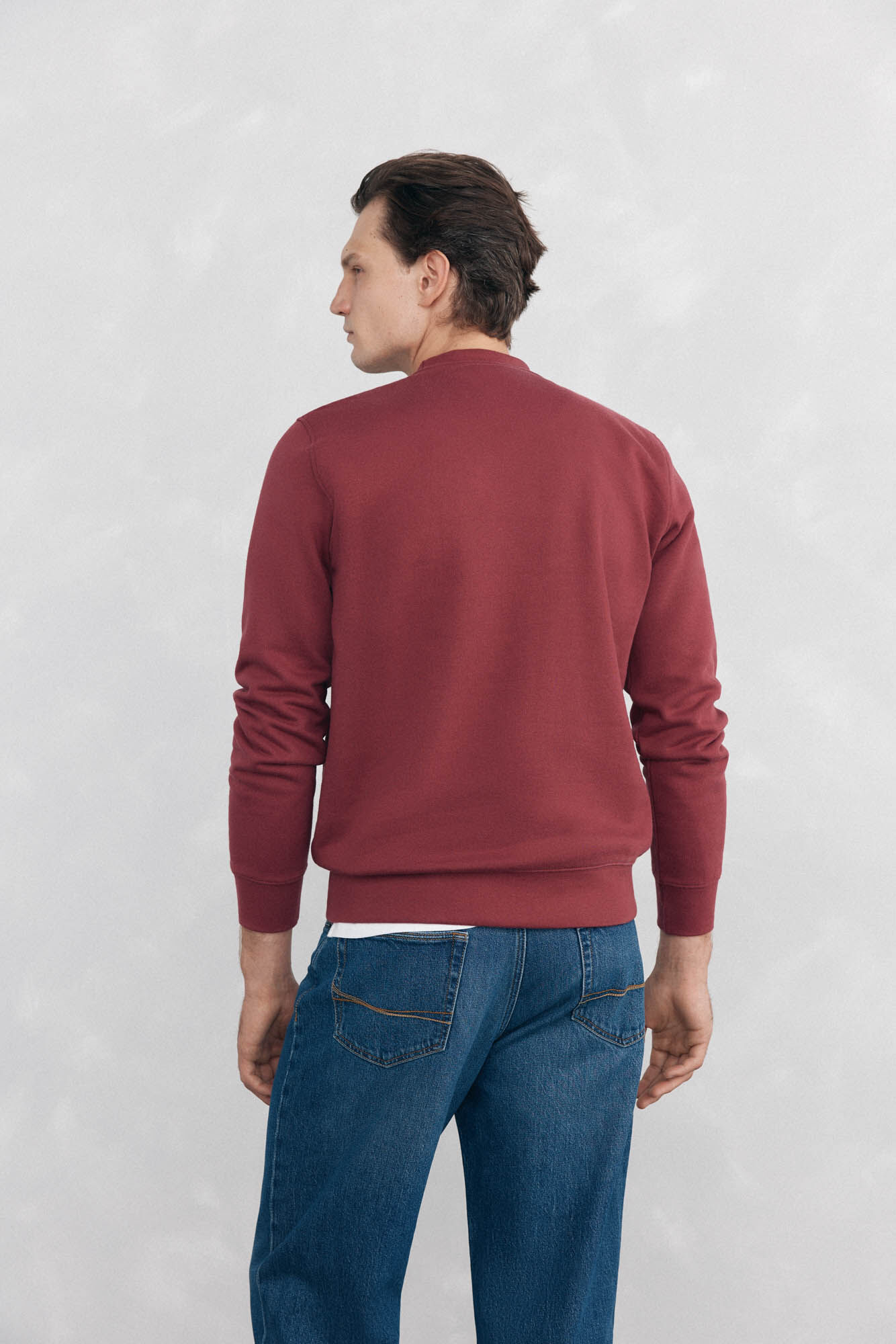 Pedro del Hierro Sweatshirt logo crew neck Burgundy