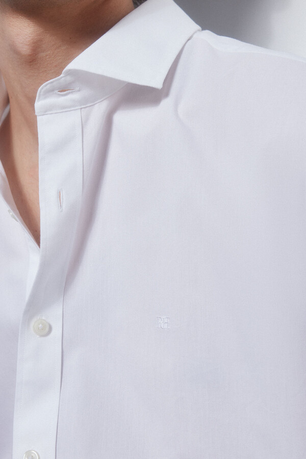 Pedro del Hierro Camisa lisa facil plancha + anti olor slim fit White