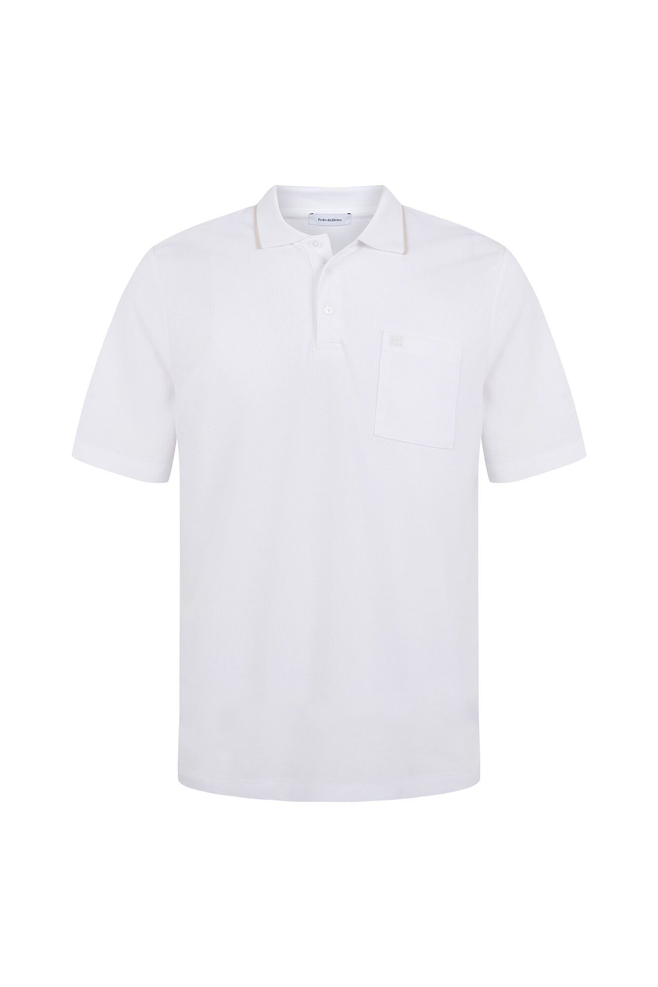 Pedro del Hierro Polo com textura Branco