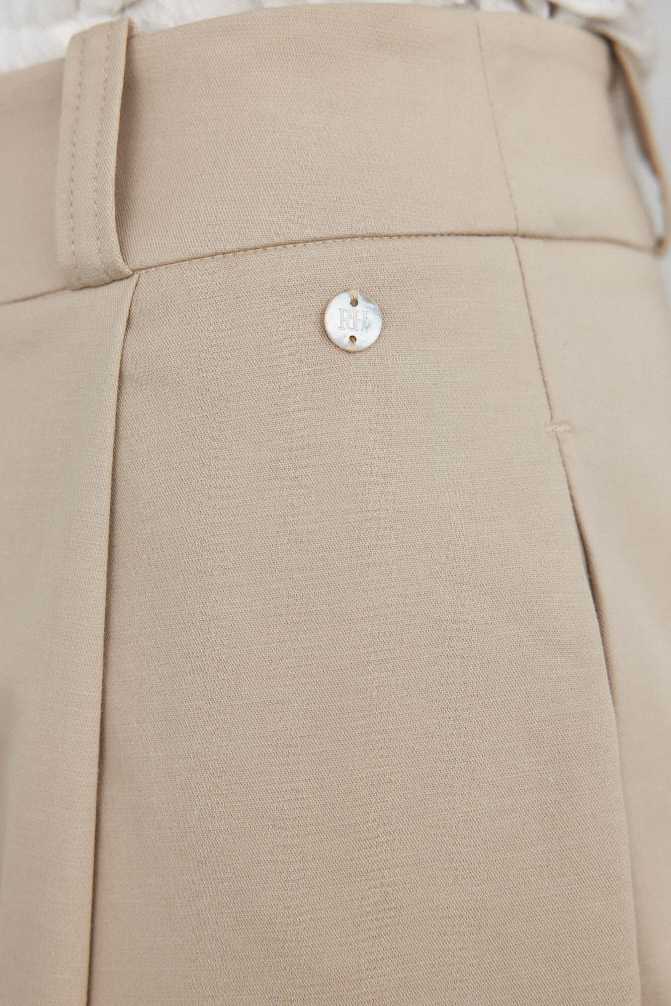 Pedro del Hierro Adjustable hem pants Beige