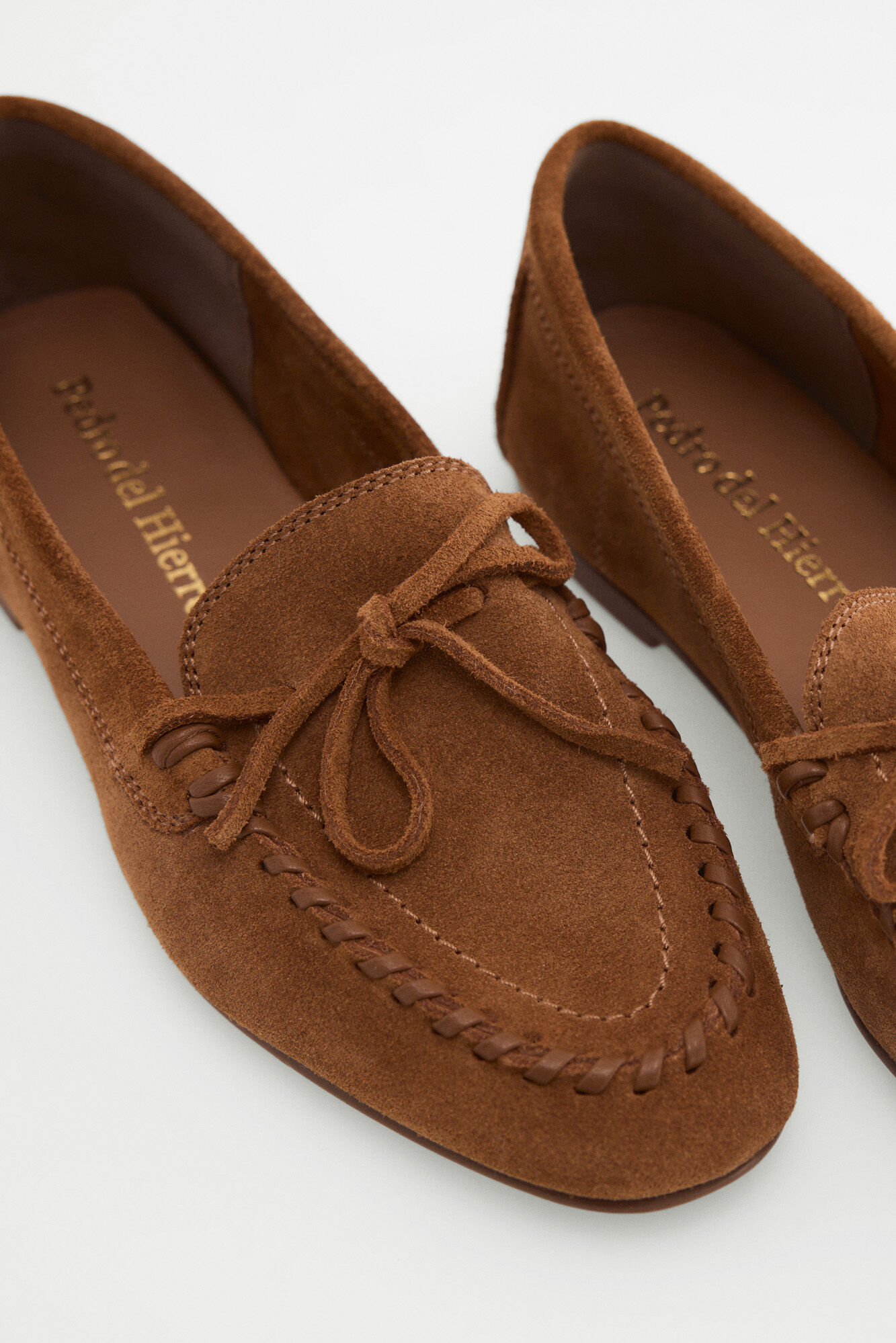 Pedro del Hierro Split leather loafer Beige