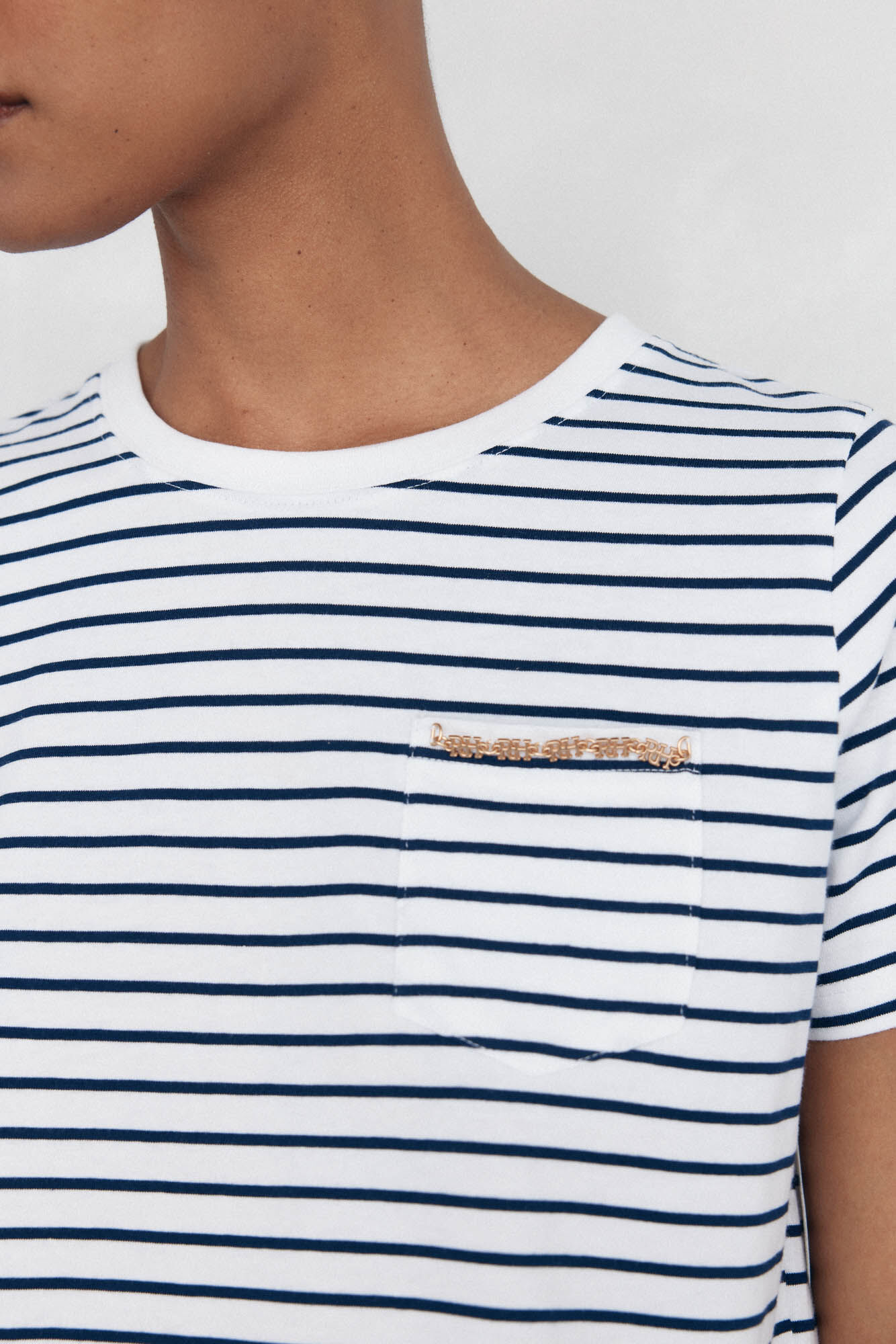 Pedro del Hierro Camiseta bolsillo cadena Azul