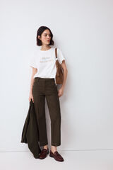 Pedro del Hierro Short sleeve graphic T-shirt Ecru