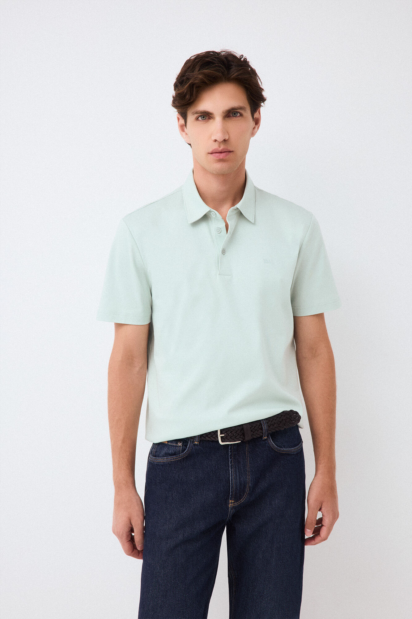 Pedro del Hierro Plain mercerized polo shirt