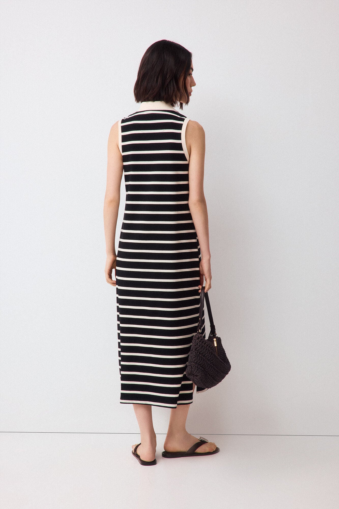 Pedro del Hierro Polo neck dress Grey