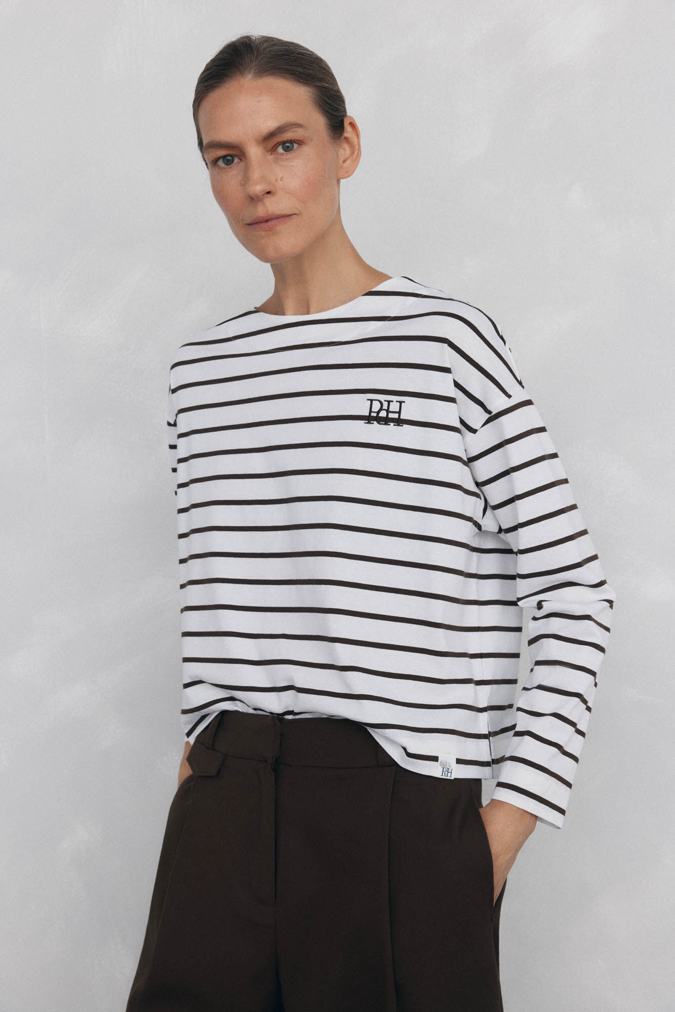 Pedro del Hierro Spanish cotton sailor t-shirt White