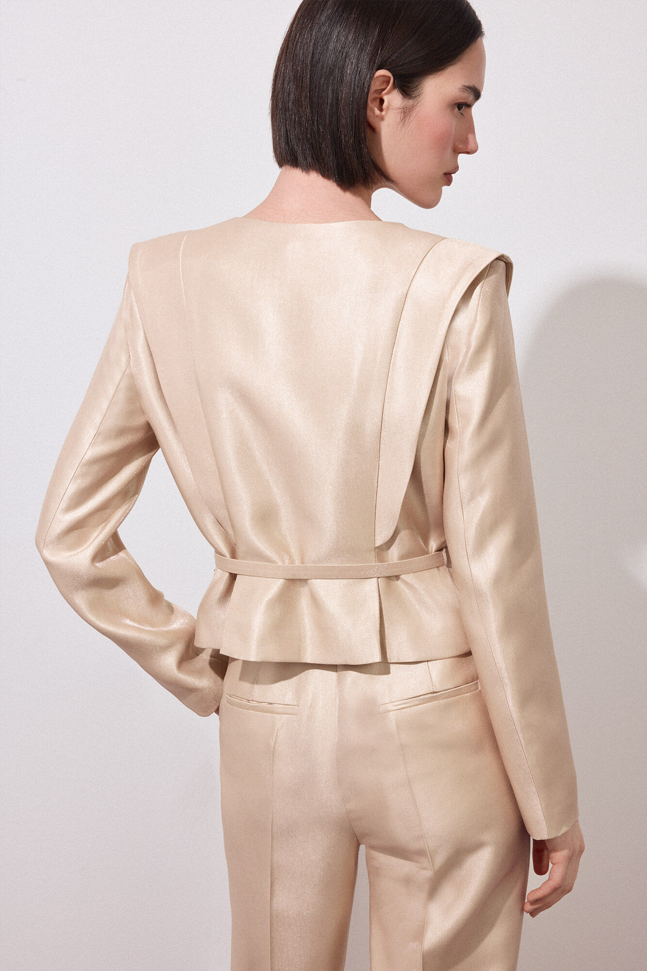 Pedro del Hierro Gold with belt blazer Yellow