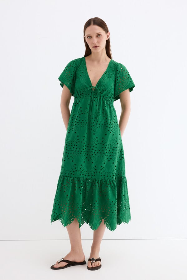Embroidered cotton dress | Women's dresses | Pedro del Hierro Embroidered cotton dress | Women's dresses | Pedro del Hierro