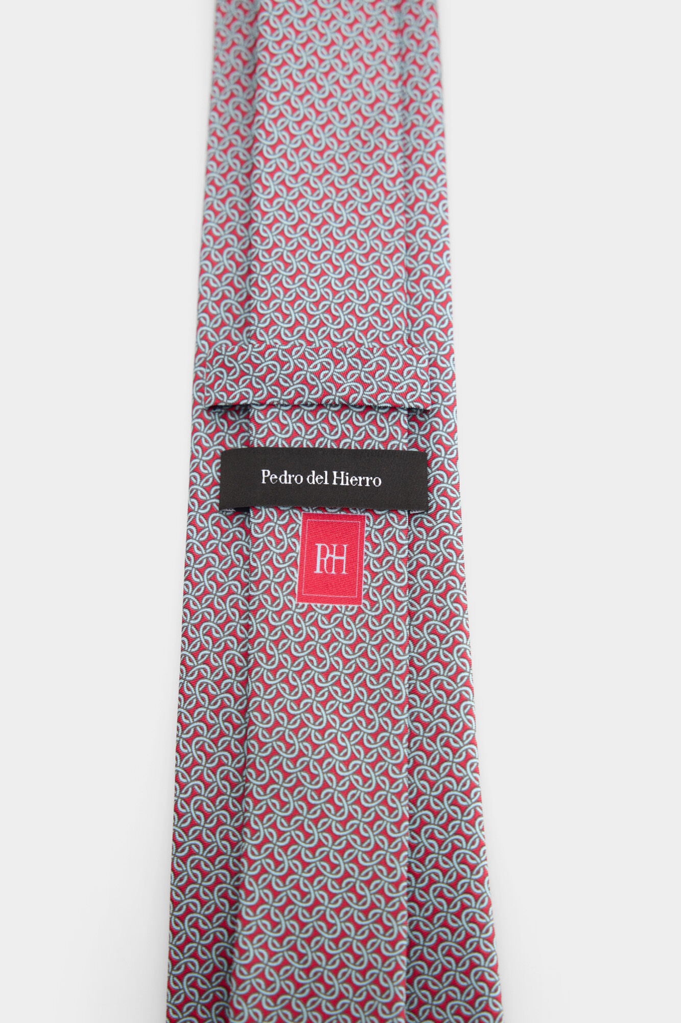 Pedro del Hierro Natural silk tie Red