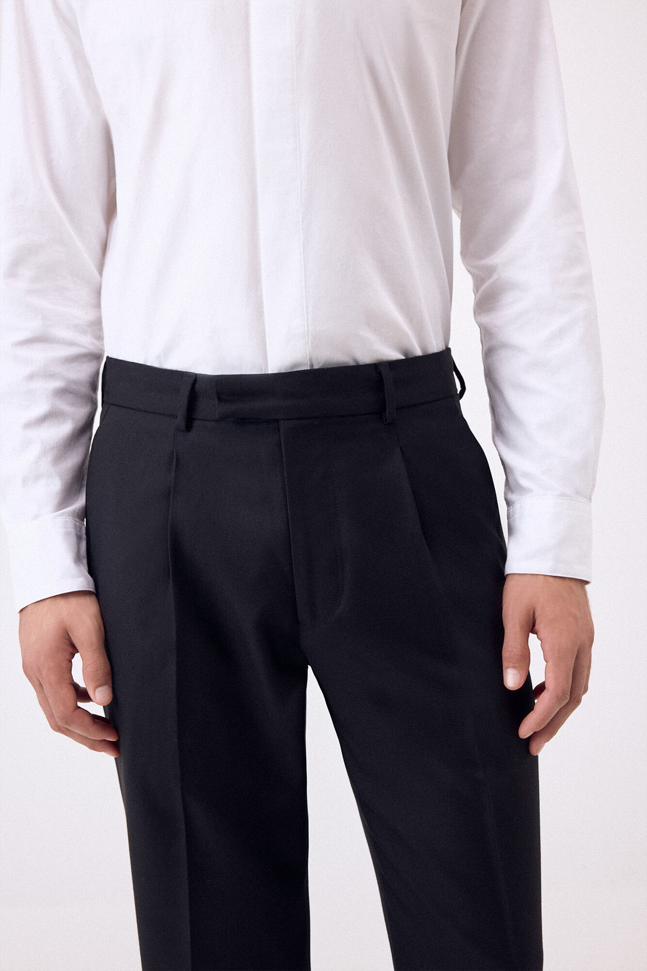 Pedro del Hierro Pleated trousers going out Black