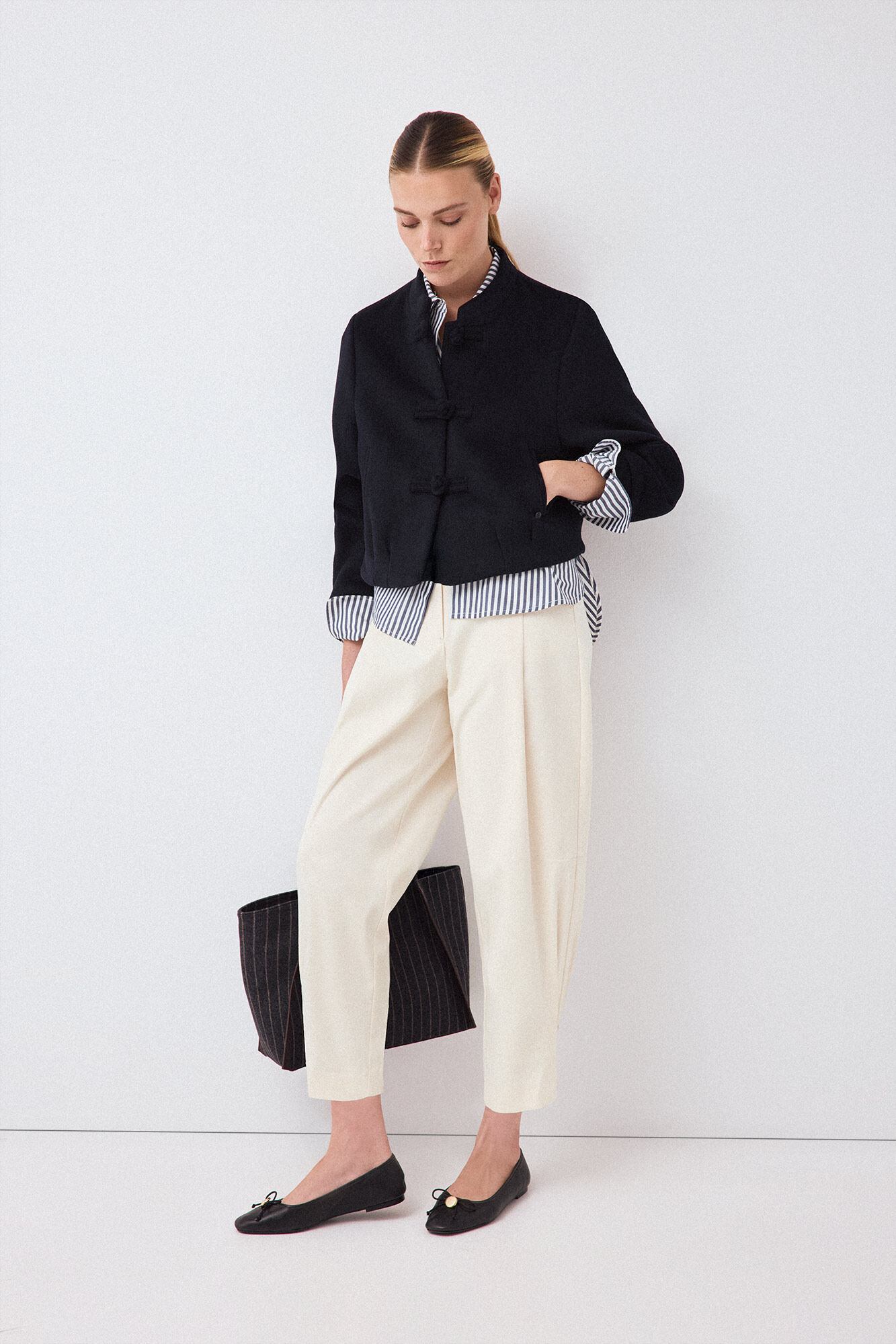 Pedro del Hierro Casaco asi&aacute;tico marinho Azul