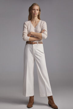 Pedro del Hierro Corduroy palazzo trousers Ecru