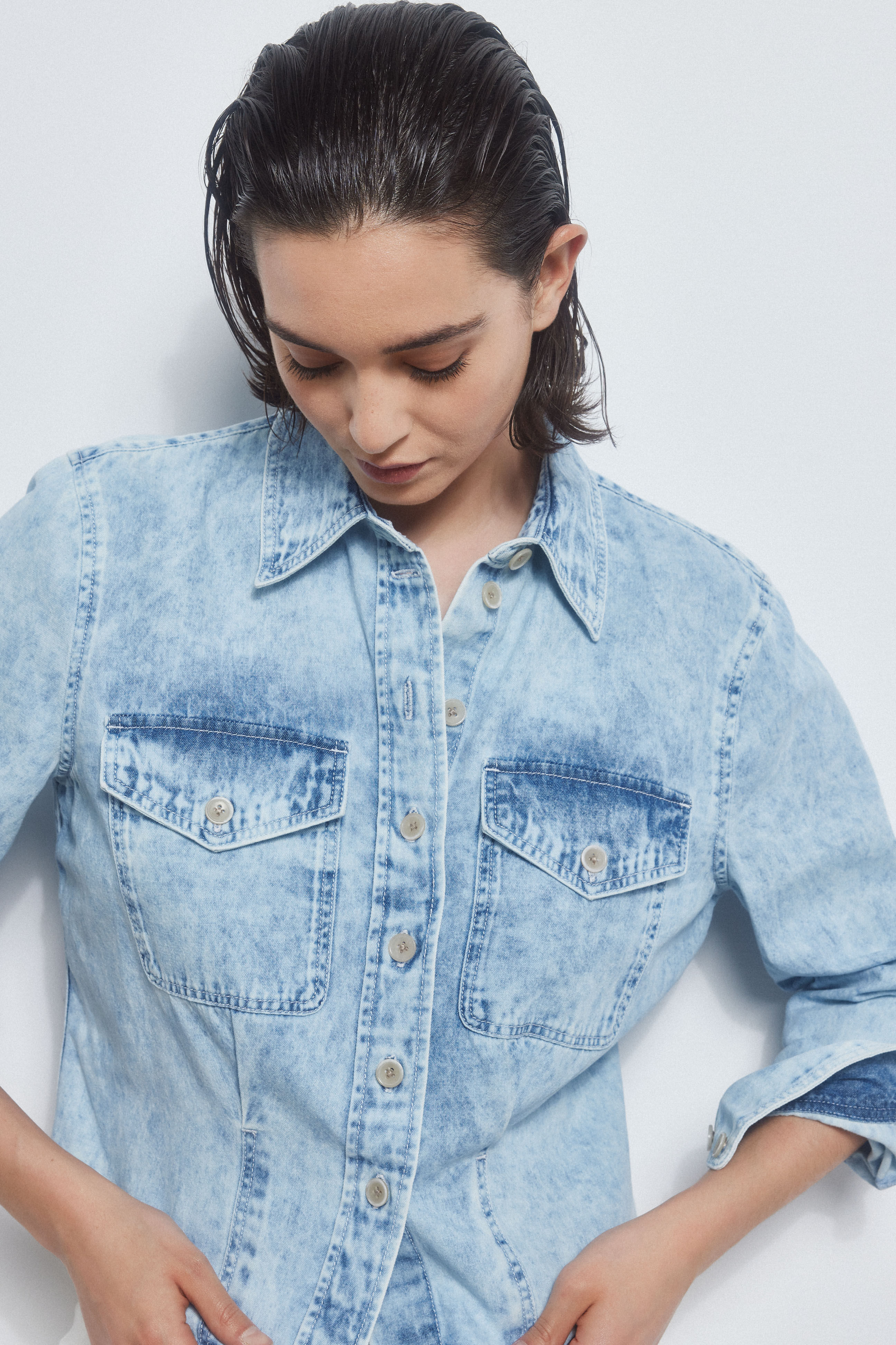 Pedro del Hierro Camisa vaquera Azul