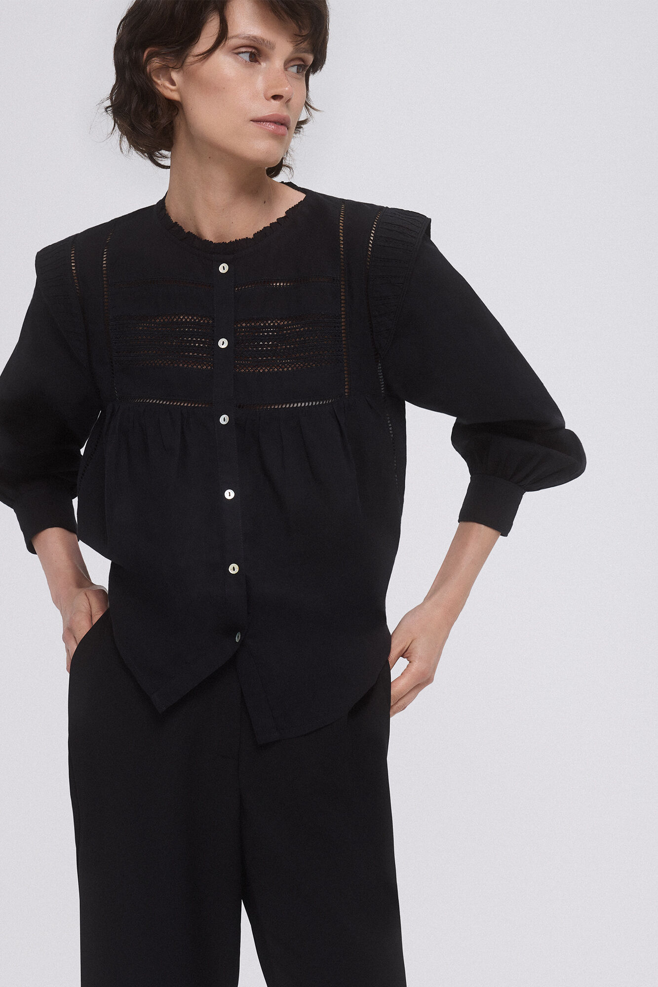 Pedro del Hierro Romantic blouse Black