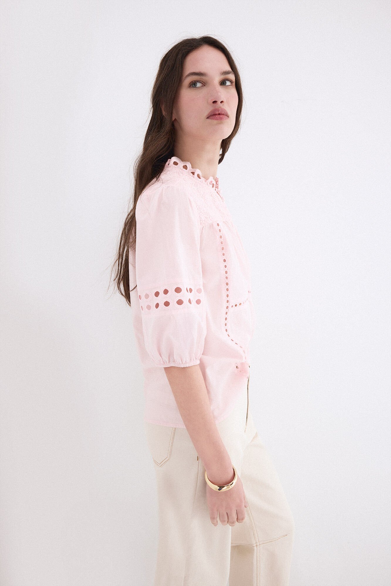 Pedro del Hierro Openwork romantic blouse