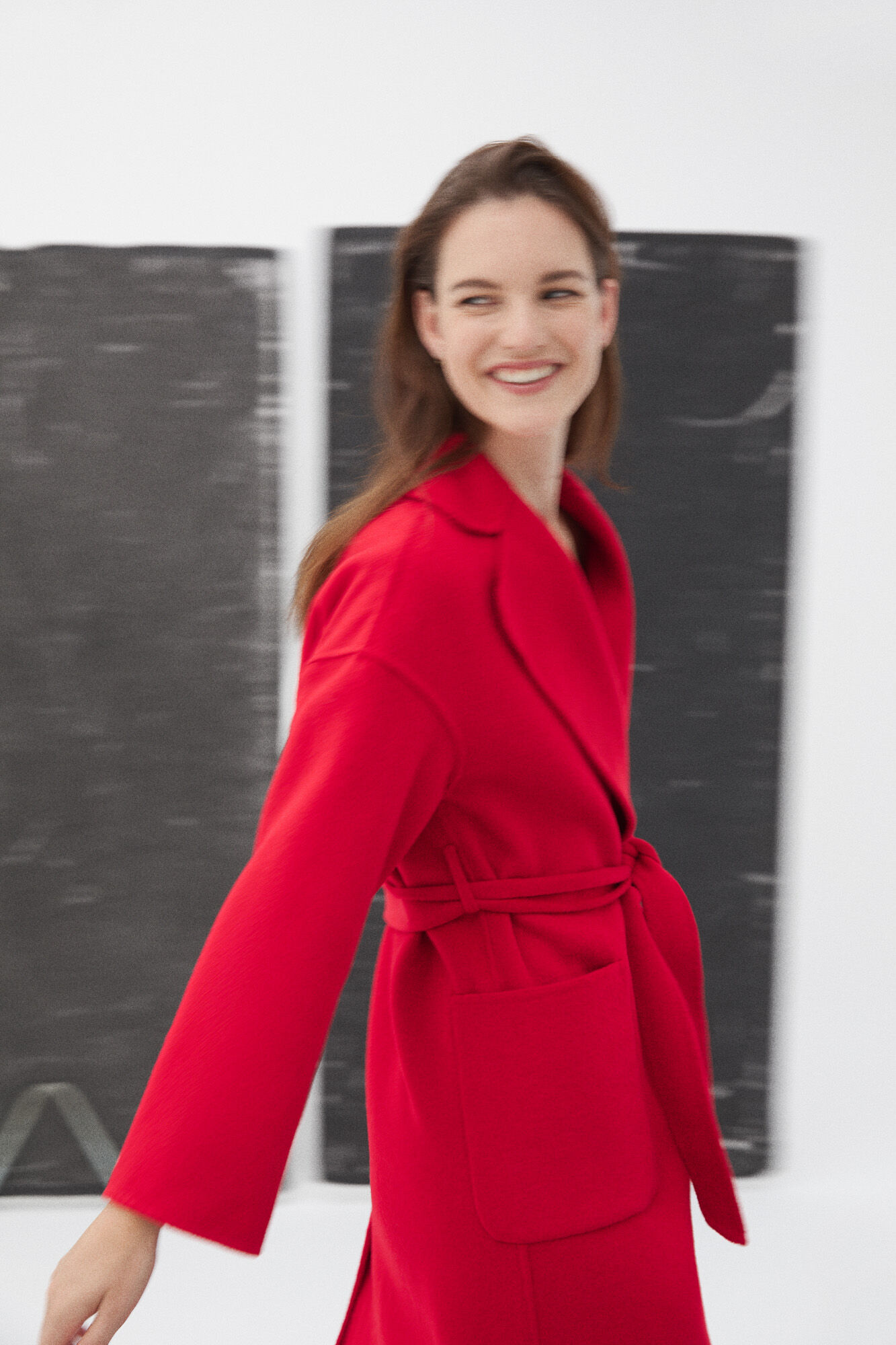 Pedro del Hierro Sobretudo comprido dupla face Vermelho