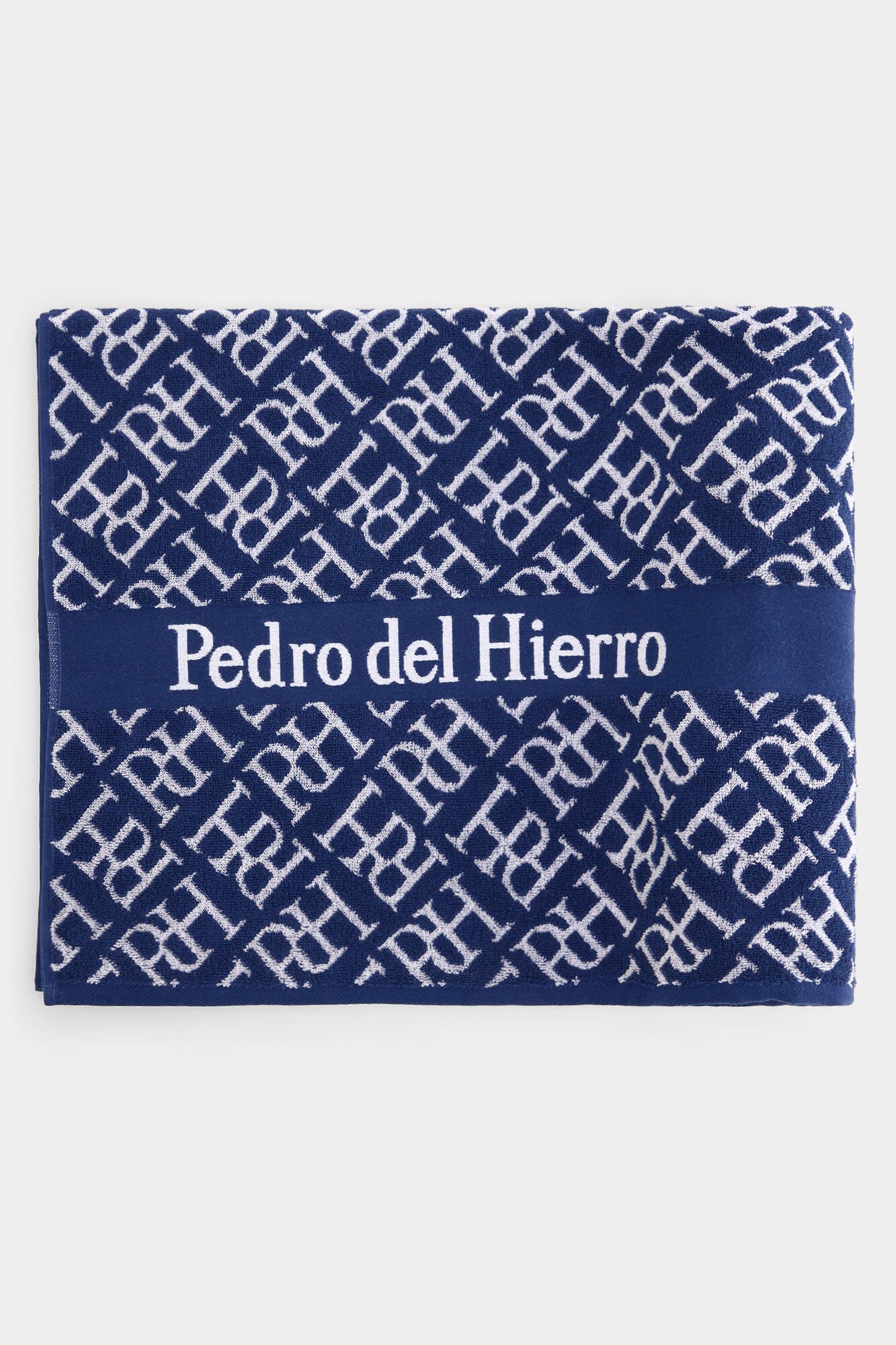 Pedro del Hierro Logos beach towel Blue