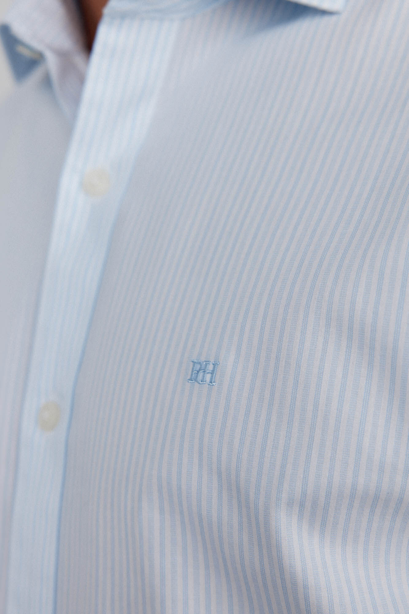 Pedro del Hierro Easy-iron striped shirt with anti-odor, slim fit Blue