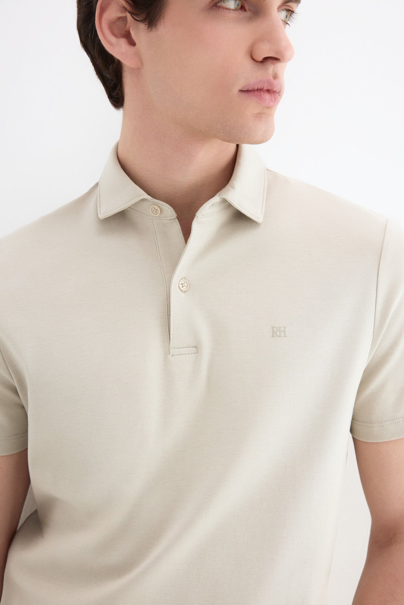 Pedro del Hierro Mercerized polo shirt Grey