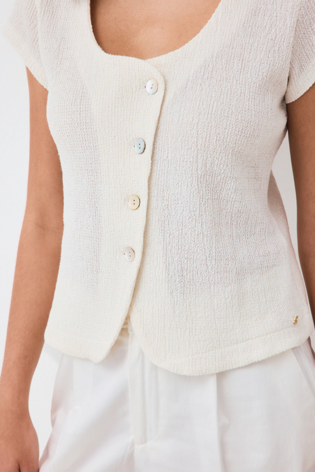 Pedro del Hierro Rustic button T-shirt