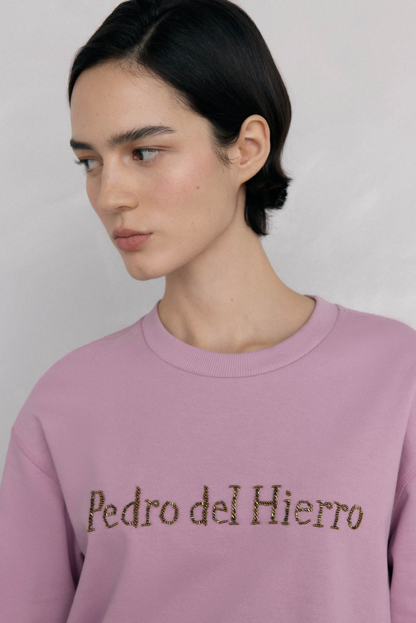 Pedro del Hierro Rhinestone logo sweatshirt