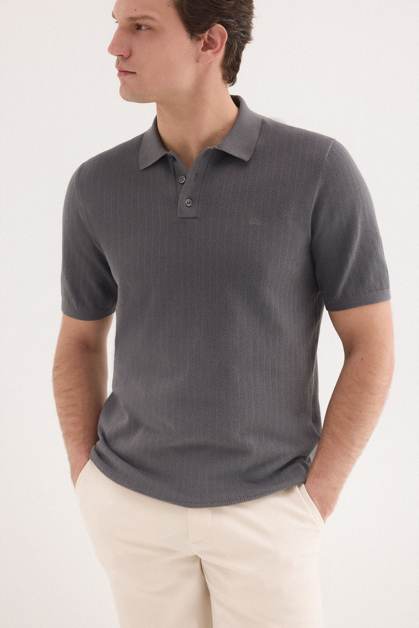 Pedro del Hierro Camisola polo premium manga curta &agrave;s riscas